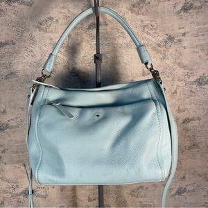 Kate Spade Tiffany Blue Leather Crossbody Shoulder Bag & Matching Wallet Set